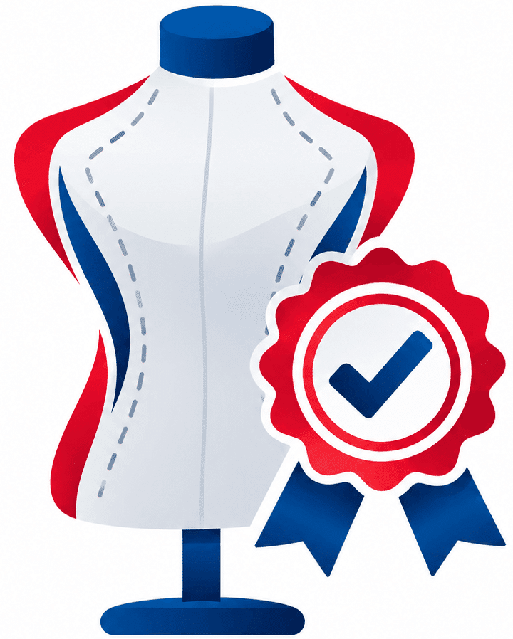 Emblema de maniquí con insignia de calidad (1)